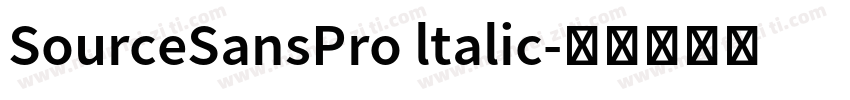 SourceSansPro ltalic字体转换